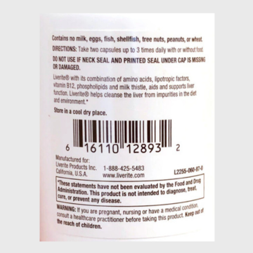 Liverite Liver Aid + Milk Thistle